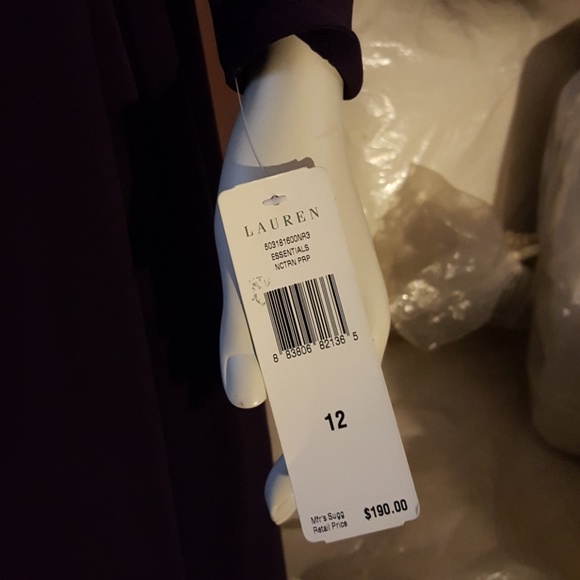 Dress,Ralph Lauren fuax wrap with beautiful gem broach - Picture 5 of 9